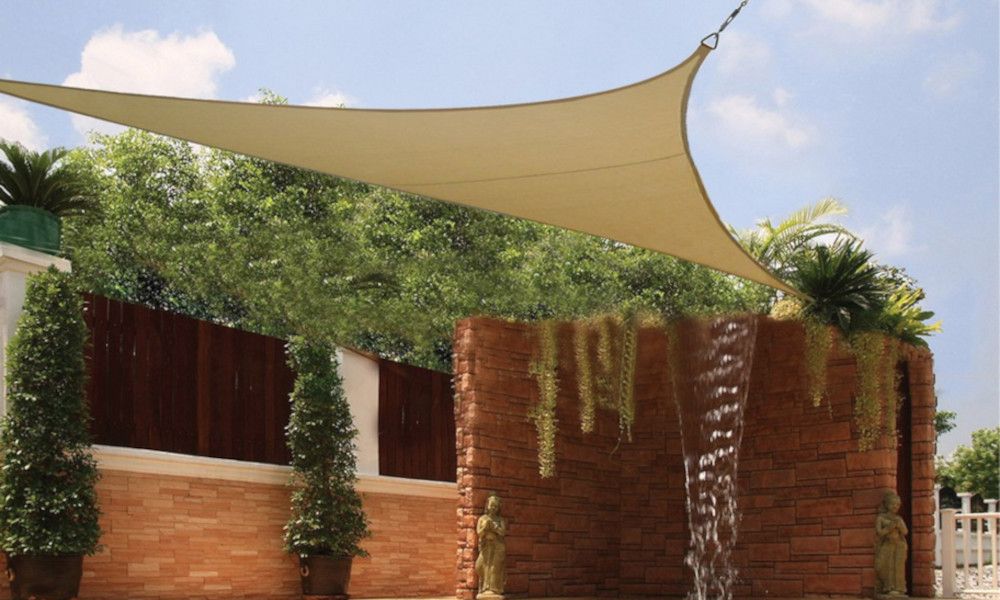 Τριγωνικό Διάτρητο Πανί Σκίασης 350 x 350 x 350cm