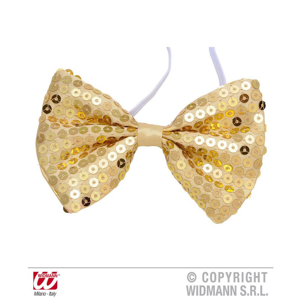 GOLD SEQUIN BOW TIE
