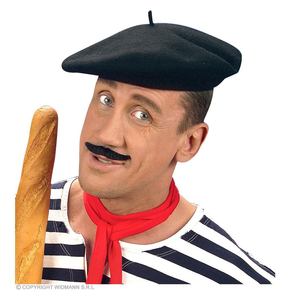 BLACK BERET 100% wool