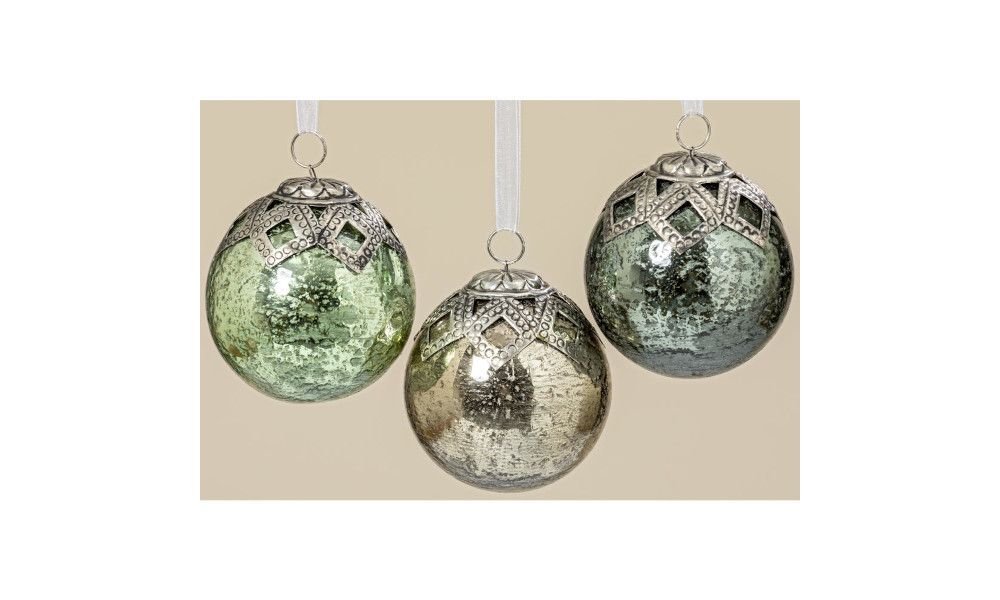 hanger ball Secina 3ass D10cm glass laquered 10063