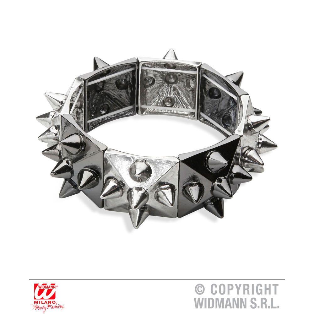 BLACK & SILVER STUDDED BRACELET