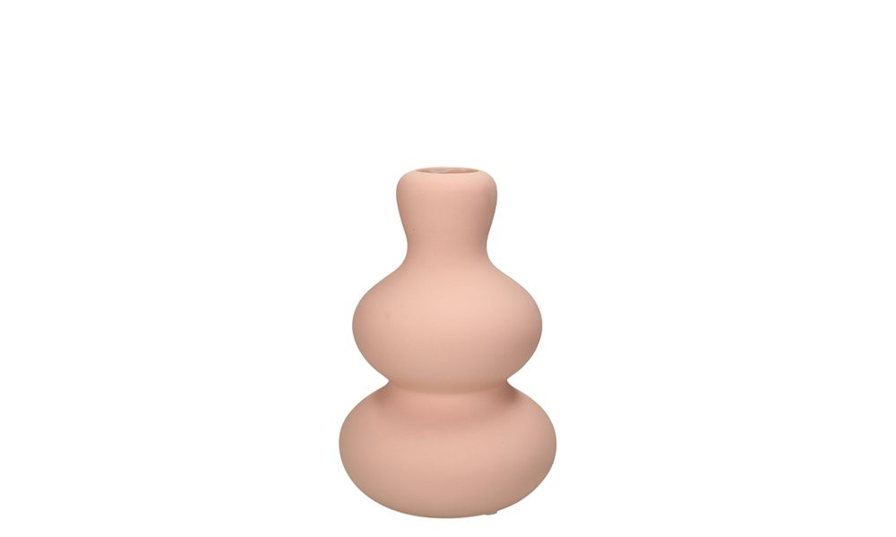Κεραμικό βάζο "minimal",ματ ροζ,19,7cm