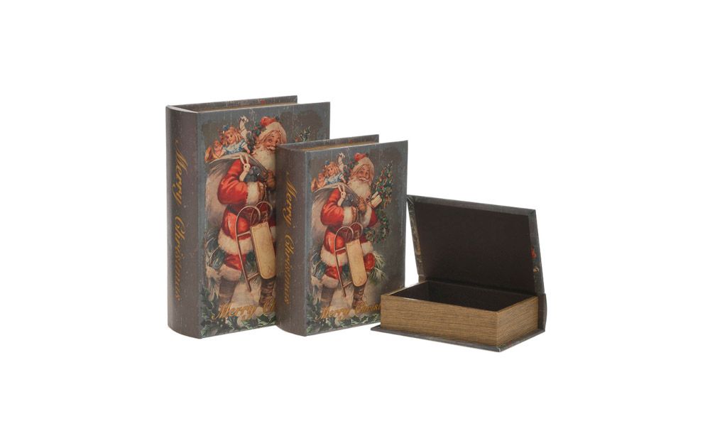 S/3 PU BOOK/BOX MERRY XMAS 21X8X29