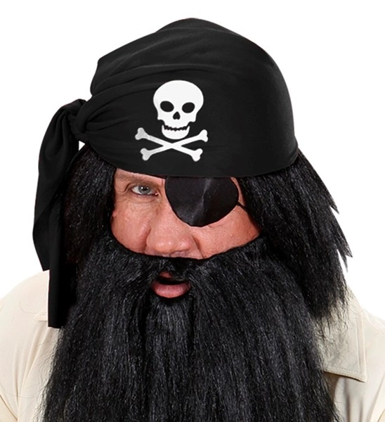BLACK FABRIC PIRATE HAT