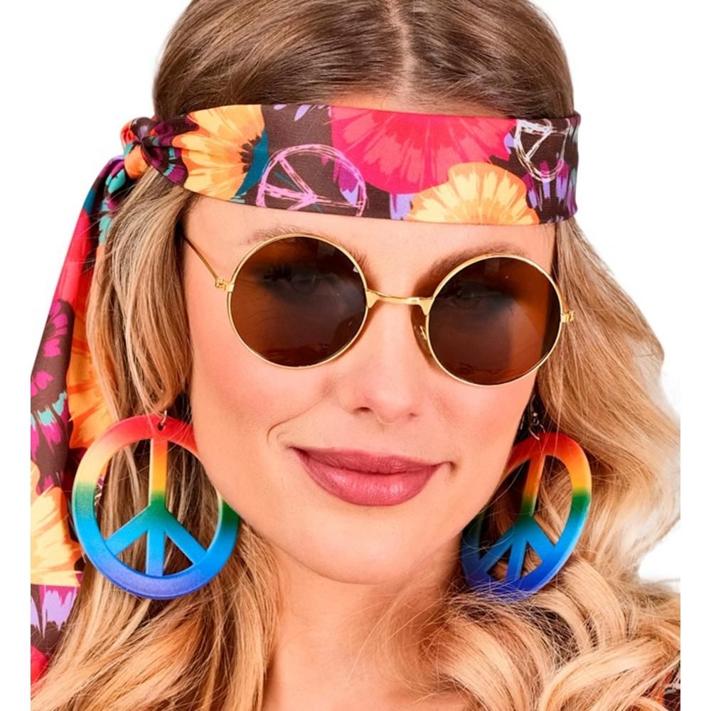 HIPPIE GLASSES WITH BROWN LENSES