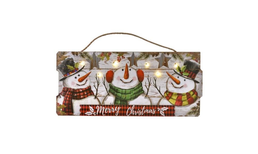 ΧΡ ΞΥΛΙΝΗ ΠΙΝΑΚΙΔΑ 54Χ2Χ24ΕΚ ΧΙΟΝΑΝΘΡΩΠΟΙ ΜΕ ΦΩΣ 6LED