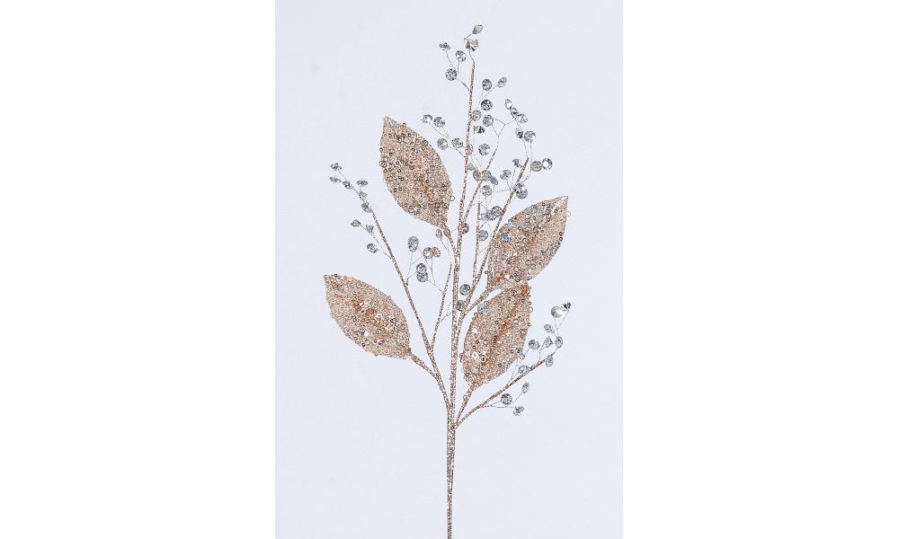 6/144-78cm Gold glitered branch w/crystals