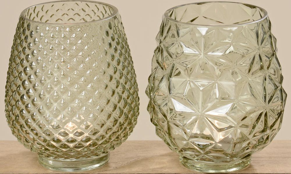 Windlight Crosby 2a H15 D13cm glass laquered