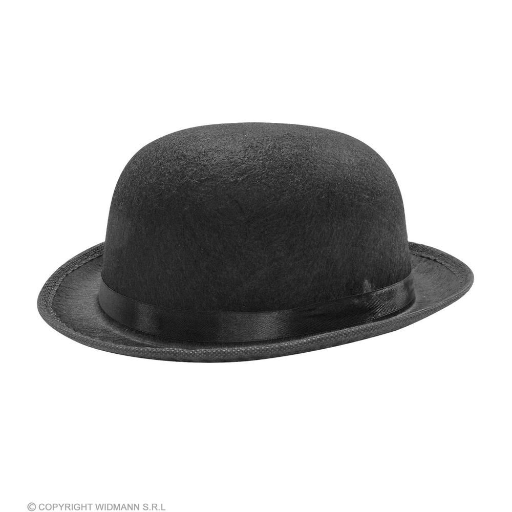 BLACK BOWLER HAT felt