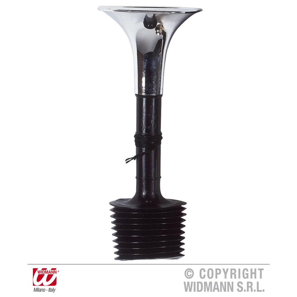 TROMBA CLACSON SONORA METALLIZZATA ARGENTO