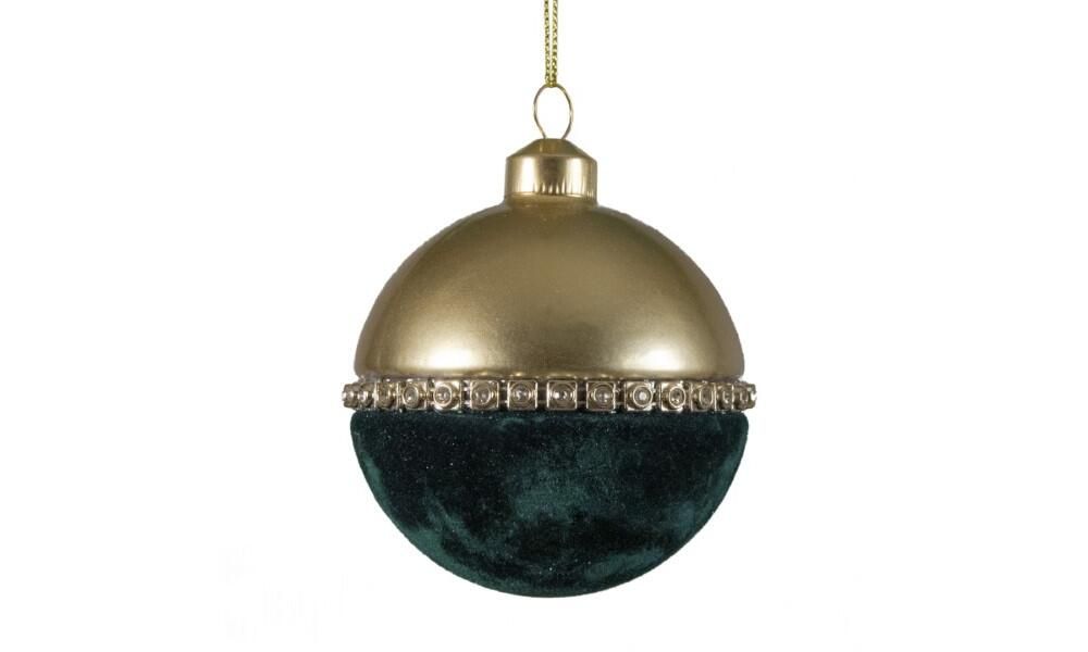 BL249 ΓΥΑΛΙΝΗ ΜΠΑΛΛΑ ΠΕΤΡΟΛ ΒΕΛΟΥΔΟ, 2ΣΧ. 8CM