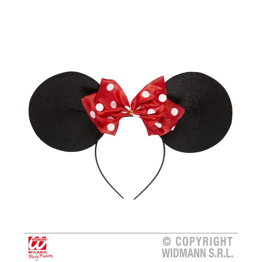 "MOUSE EARS HEADBAND WITH DOTTED BOW"