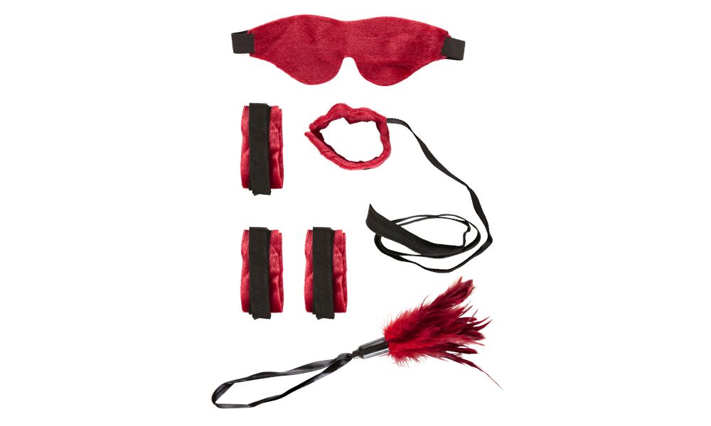 Pk 6 BONDAGE SETS (wrist & ankle cuffs, blindfo