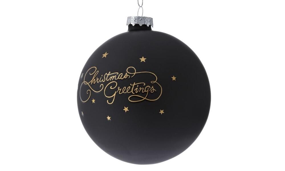 ΧΡ ΜΑΥΡΗ ΓΥΑΛΙΝΗ ΜΠΑΛΛΑ 10ΕΚ ΣΕΤ/4 CHRISTMAS GREETINGS