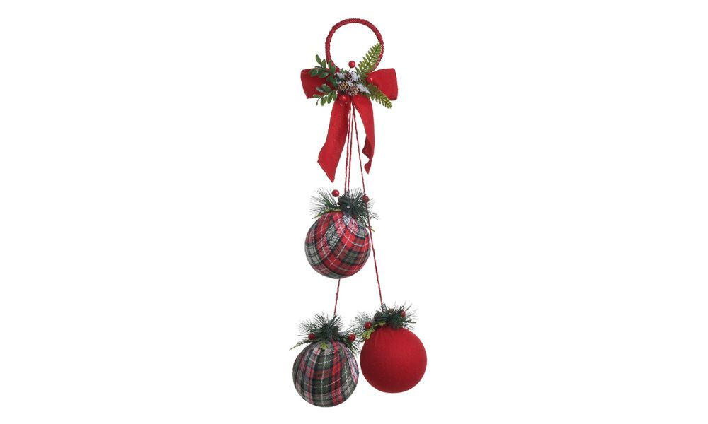 POLYFOAM/FABRIC HANGING XMAS DECO CHECKER 21Χ12Χ60