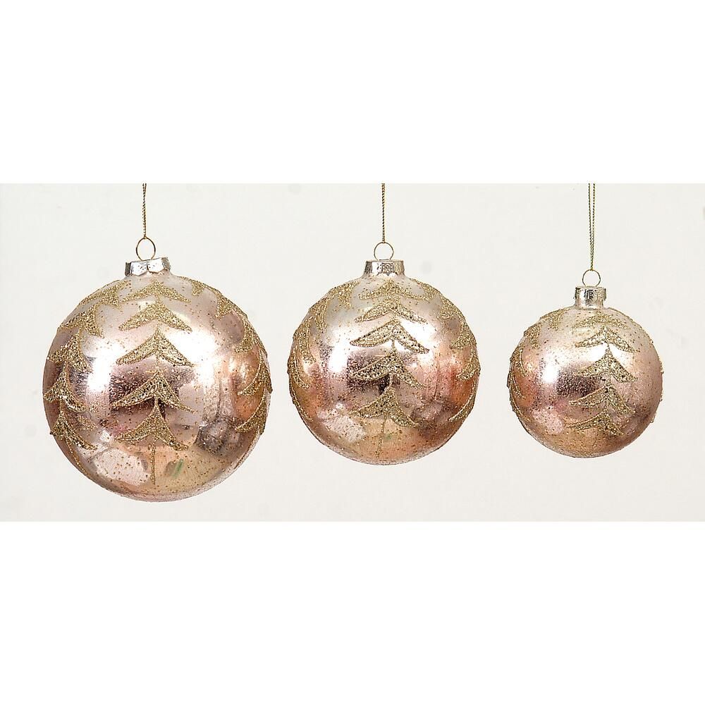 Pink glass ball 12cm