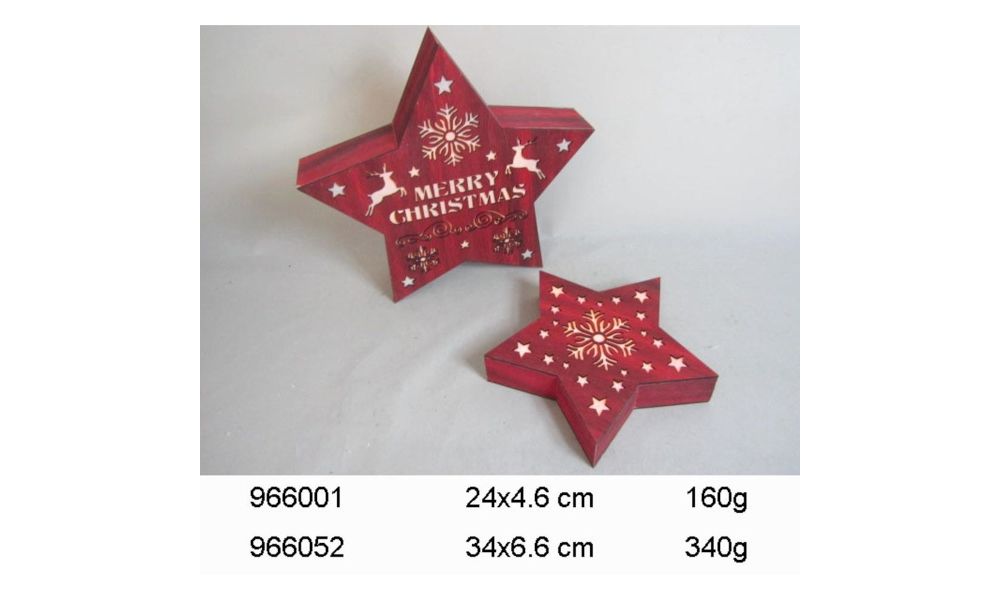 ΔΙΑΚ/ΚΟ ΑΣΤΕΡΙ MERRY XMAS ΜΕ LED 24*4,6 ΚΟΚΚΙΝΟ ΑΝΤΙΚΕ