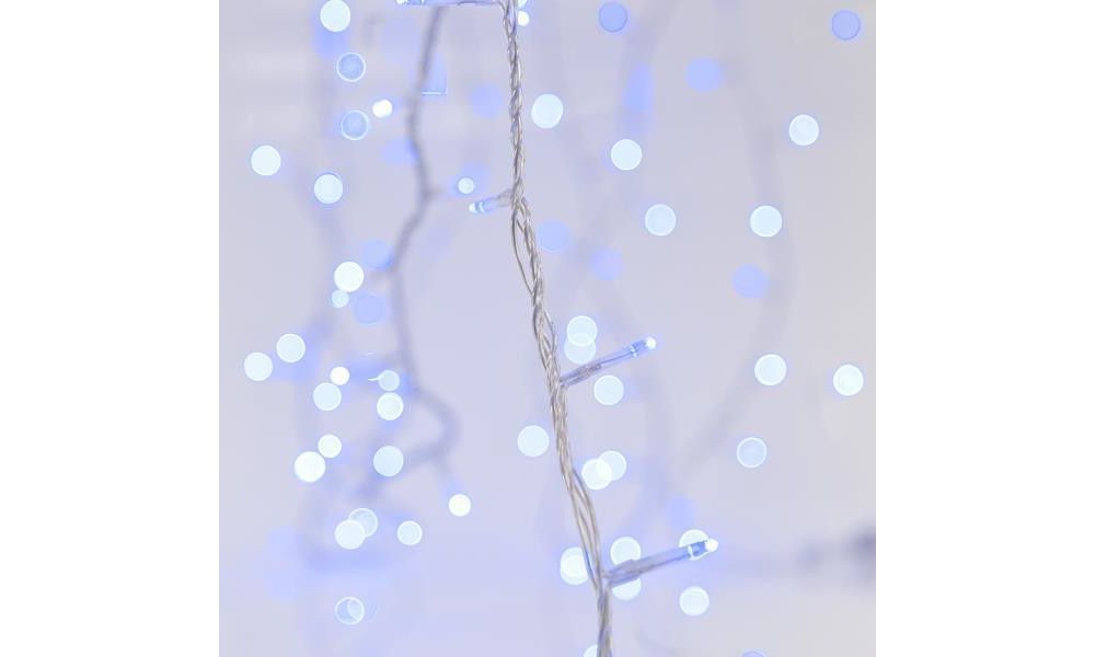 ΣΕΙΡΑ, 100 LED 3mm, 31V, ΕΠΕΚΤΑΣΗ ΕΩΣ 3, ΔΙΑΦΑΝΟ ΚΑΛΩΔΙΟ, ΜΠΛΕ LED ΑΝΑ 5cm, ΙP44