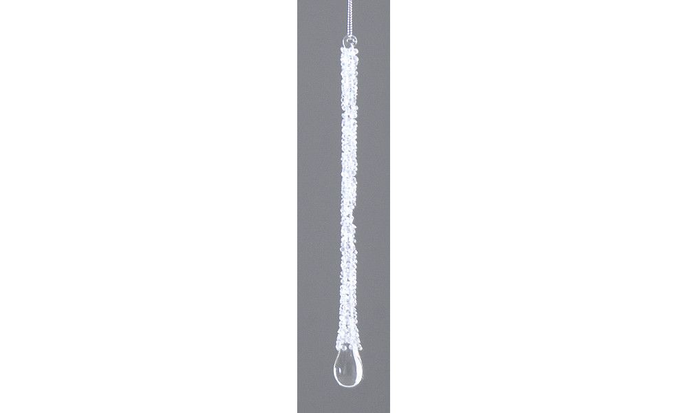 12/108-22cm glass icicle ornament