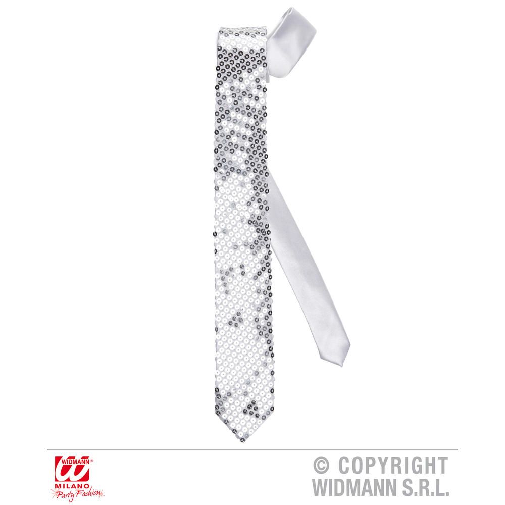 SILVER SEQUIN NECKTIE