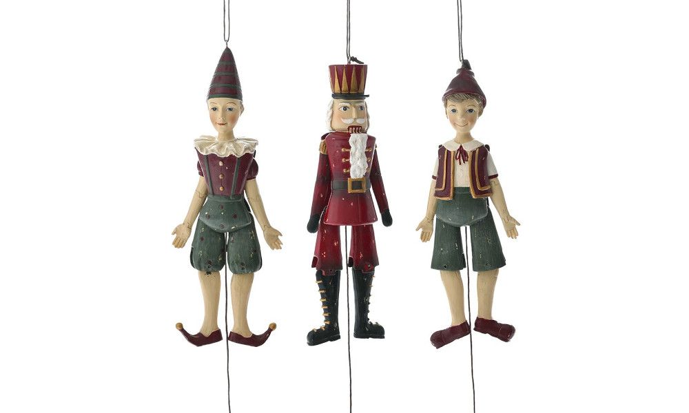 ΧΡ ΚΡΕΜΑΣΤΕΣ ΜΑΡΙΟΝΕΤΕΣ ΠΙΝΟΚΙΟ 3 ΣΧΕΔΙΑ 6Χ19ΕΚ