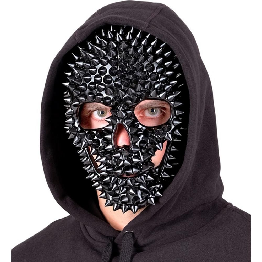 MASK SKULL SPIKED BLACK