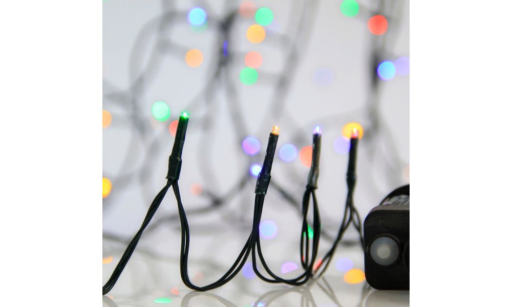 ΣΕΙΡΑ, 400 LED 3mm, 31V, 8 ΠΡΟΓΡΑΜΜΑΤΑ, ΠΡΑΣΙΝΟ ΚΑΛΩΔΙΟ, ΧΡΩΜΑΤΙΣΤΟ LED ΑΝΑ 5cm, ΙΡ44