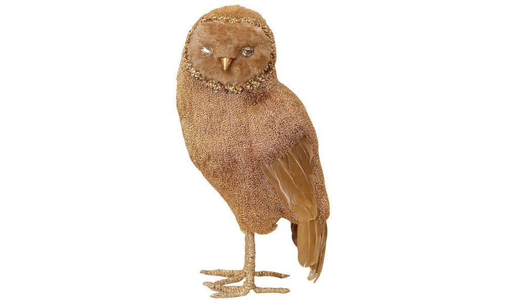 Επιδαπέδιο Χριστουγεννιάτικο Διακοσμητικό Κουκουβάγια 18 x 13 x 32(Η)cm