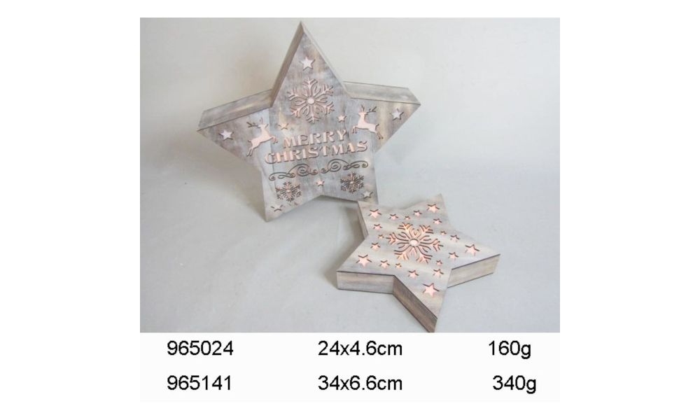 ΔΙΑΚ/ΚΟ ΑΣΤΕΡΙ MERRY XMAS ΜΕ LED 24*4,6 ΑΣΠΡΟ ΑΝΤΙΚΕ