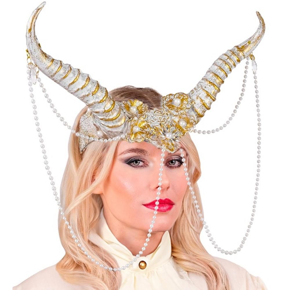 HEADPIECE HORNS WHITE