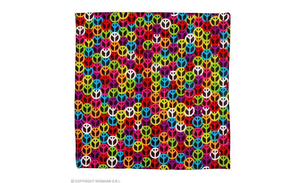 PEACE SIGN BANDANA 55x55 cm - 100% cotton