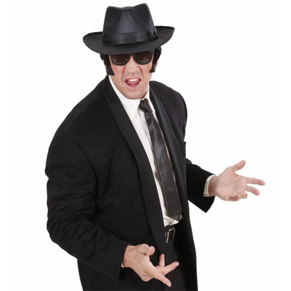 satin BLACK SLIM TIE