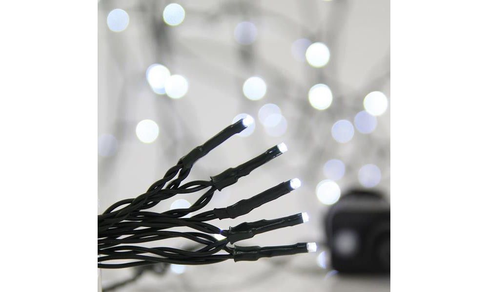 ΣΕΙΡΑ, 700 LED 3mm, 31V, 8 ΠΡΟΓΡΑΜΜΑΤΑ, ΠΡΑΣΙΝΟ ΚΑΛΩΔΙΟ, ΛΕΥΚΟ LED ΑΝΑ 5cm, ΙΡ44