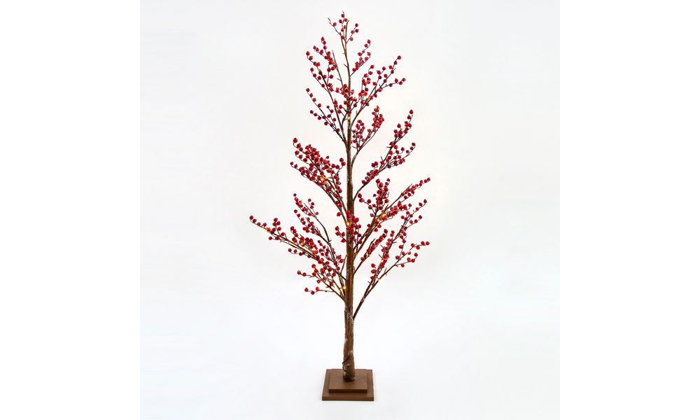 ΔΕΝΤΡΟ ΜΕ BERRY, 102 ΘΕΡΜΑ LED, ΜΕ ΜΕΤΑΣΧΗΜΑΤΙΣΤΗ, 150cm, IP20