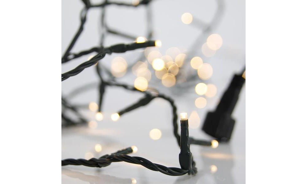 ΣΕΙΡΑ, 100 LED 3mm, 31V, ΕΠΕΚΤΑΣΗ ΕΩΣ 3, ΠΡΑΣΙΝΟ ΚΑΛΩΔΙΟ, ΘΕΡΜΟ ΛΕΥΚΟ LED, ANA 10cm, ΙΡ44