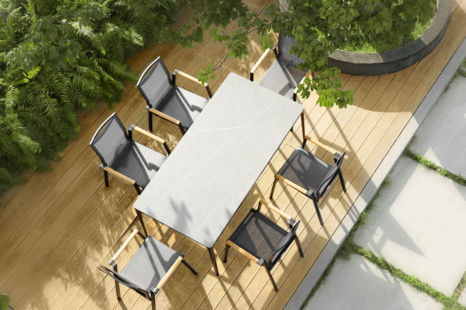 Aspen/D7-Ανθρακί Dining Set