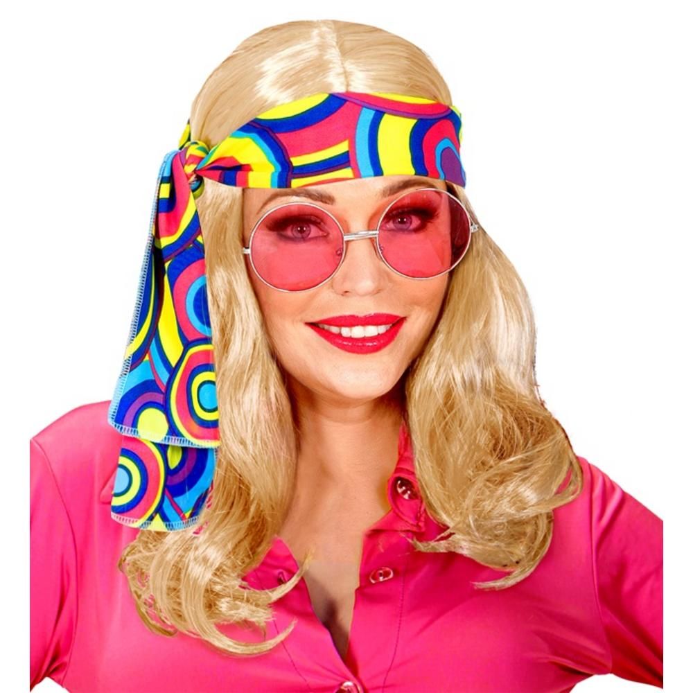 Blonde 70s DISCO FEVER WIG WITH HEADBAND in box