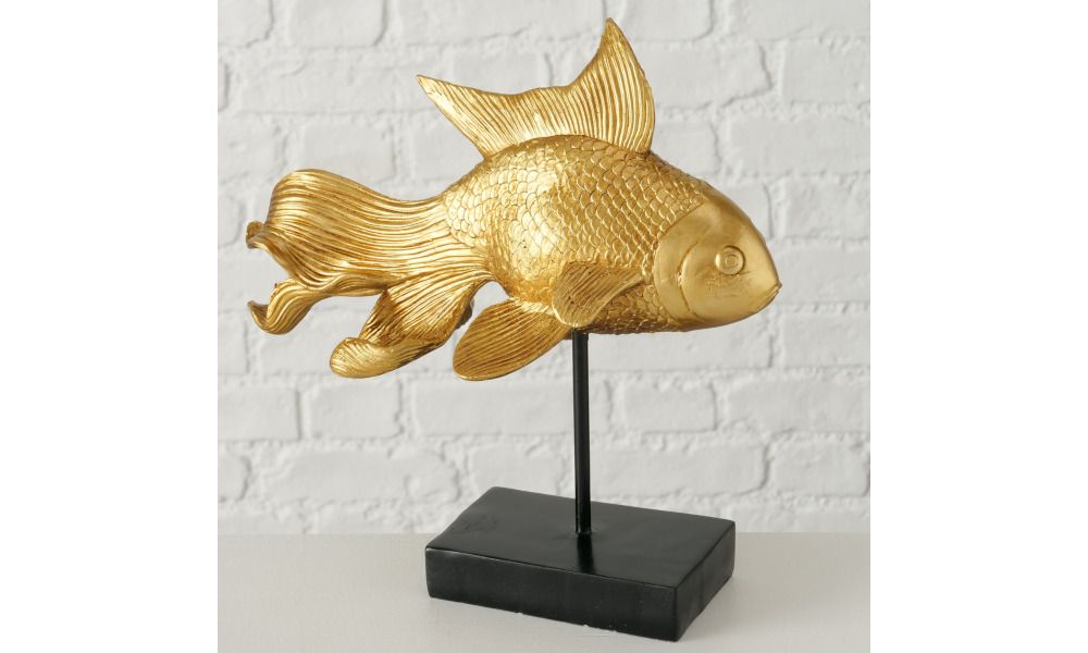 ΨΑΡΙ ΔΙΑΚΟΣΜ ΣΕ ΒΑΣΗ ΧΡΥΣΟ  H30cm, Polyresin