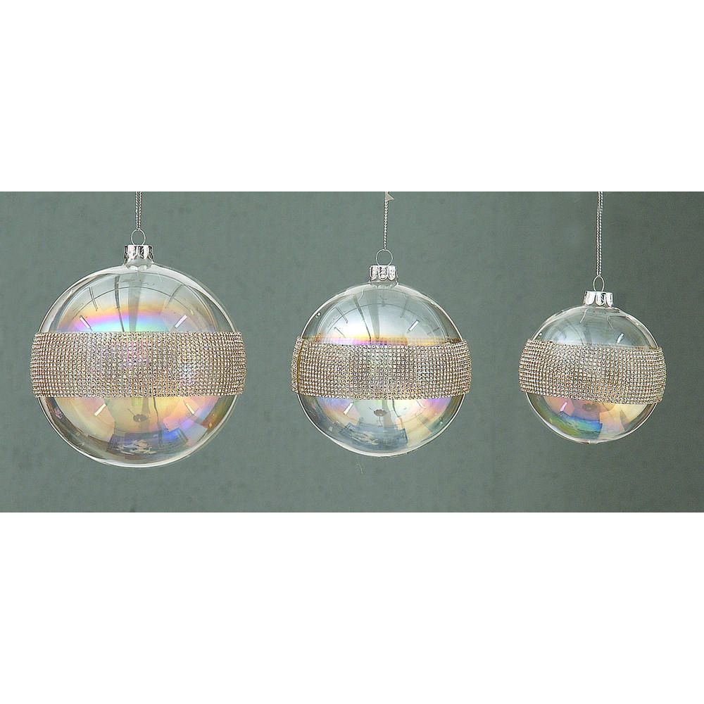 10cm Clear Ball w/Crystals
