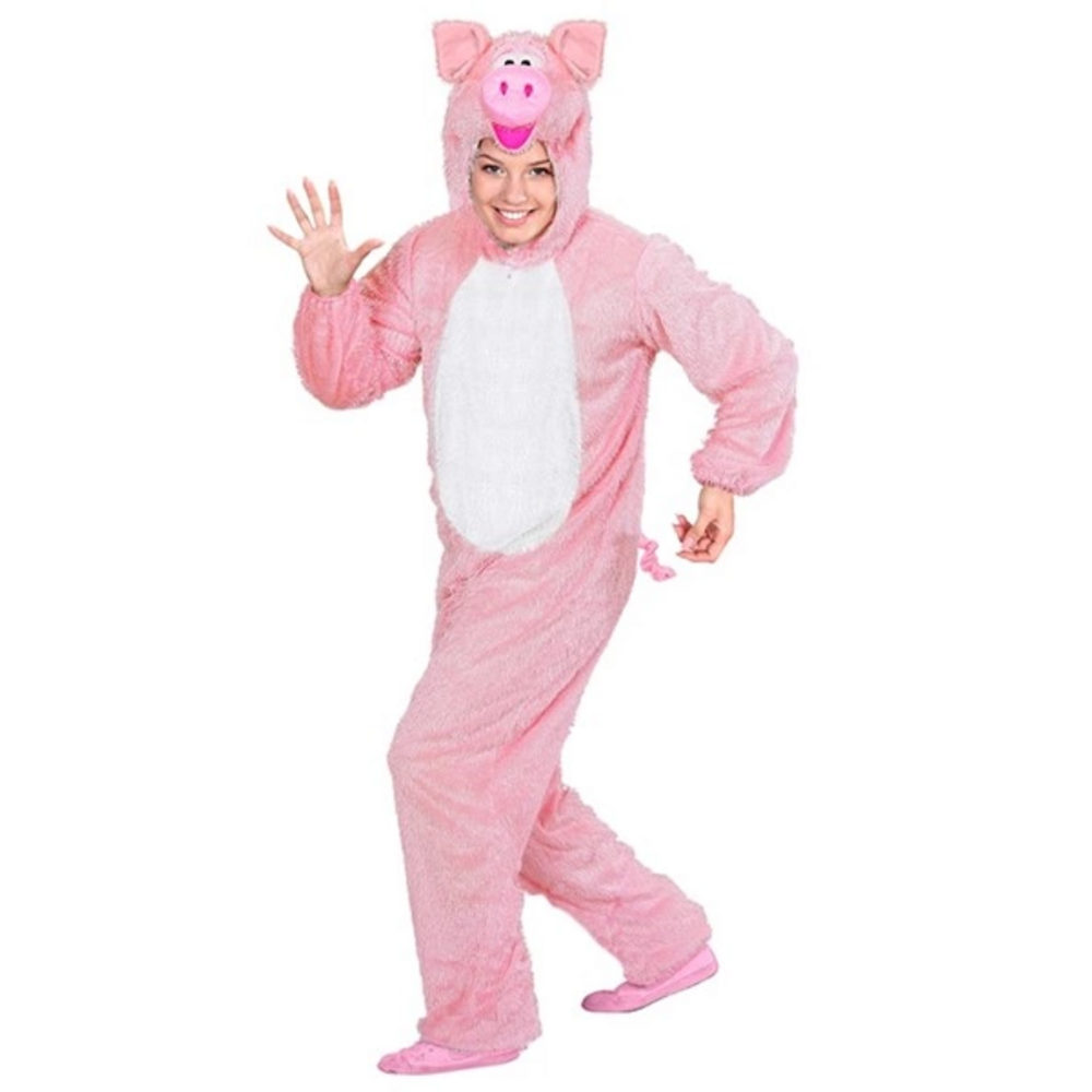 FUNNY PIG  (hooded jumpsuit with mask)