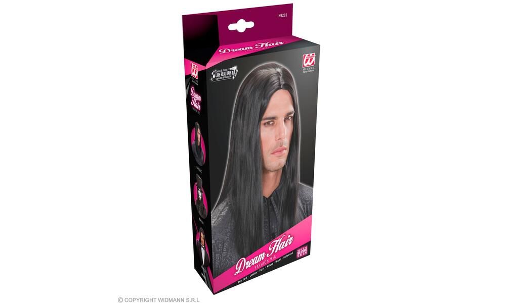 "BLACK VICTOR DREAM HAIR WIG" in color box