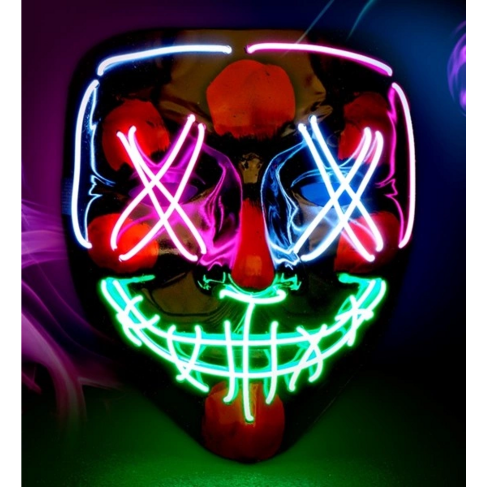 COLORED LED SCARY MASK