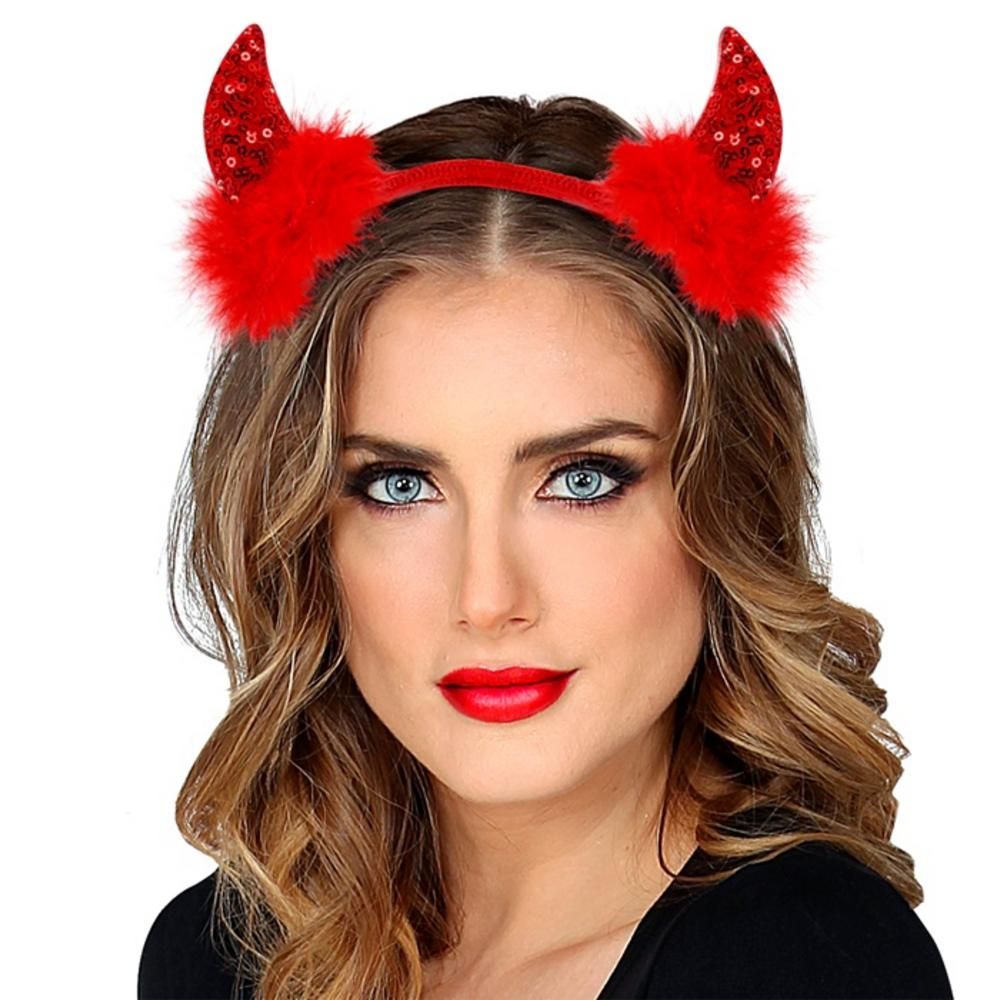 RED SEQUIN HORNS