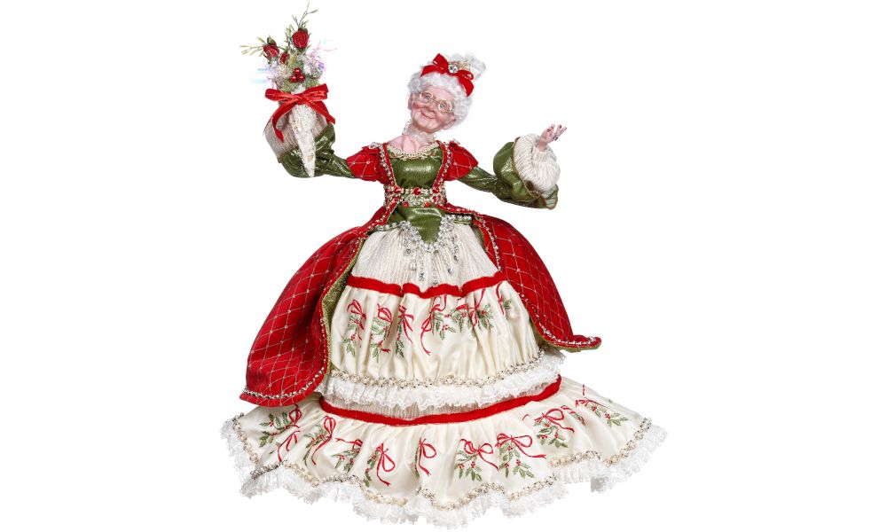 MRS.CLAUS LOVE OF SANTA'S LIFE RD/WH/GRN 58CM