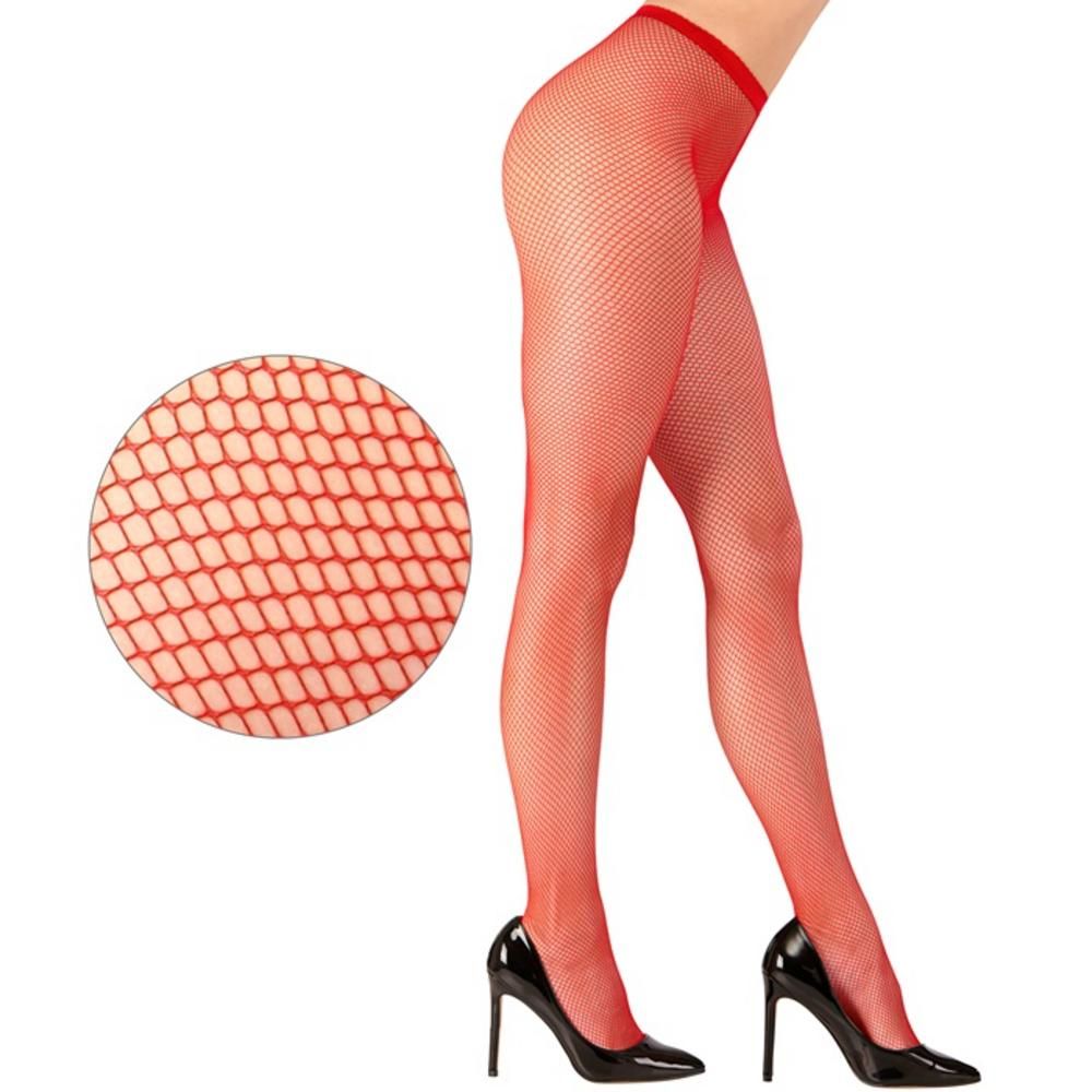 RED FISHNET PANTYHOSE
