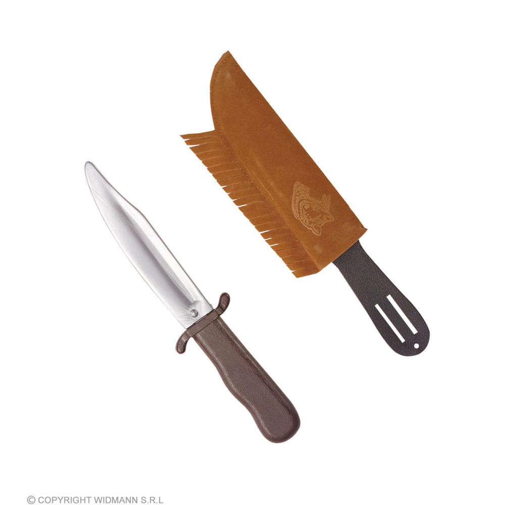 NATIVE INDIAN KNIFE WITH SUEDELOOK SHEATH
