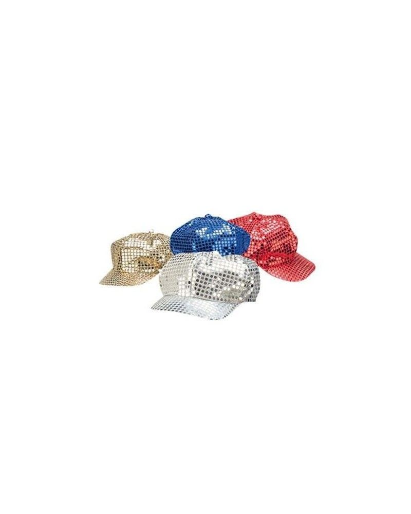 "SEQUIN FASHION CAP" 4 colors ass.: gold, silver, red, blue
