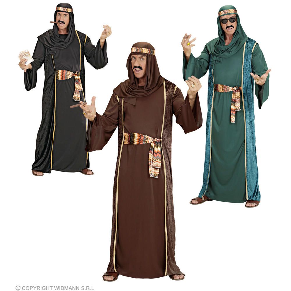 "ARAB SHEIK" 3 colors ass. (robe, over-robe, belt, turban)
