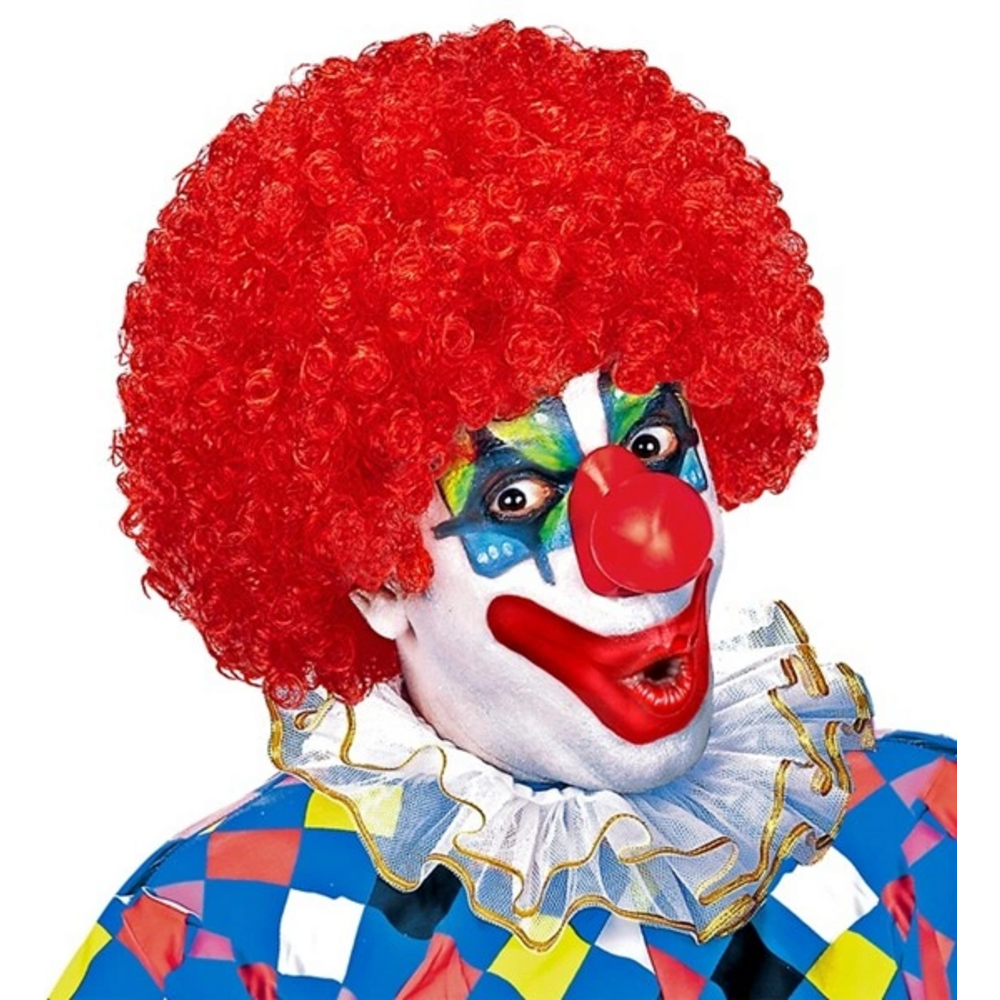 CLOWN WIG  red - in polybag