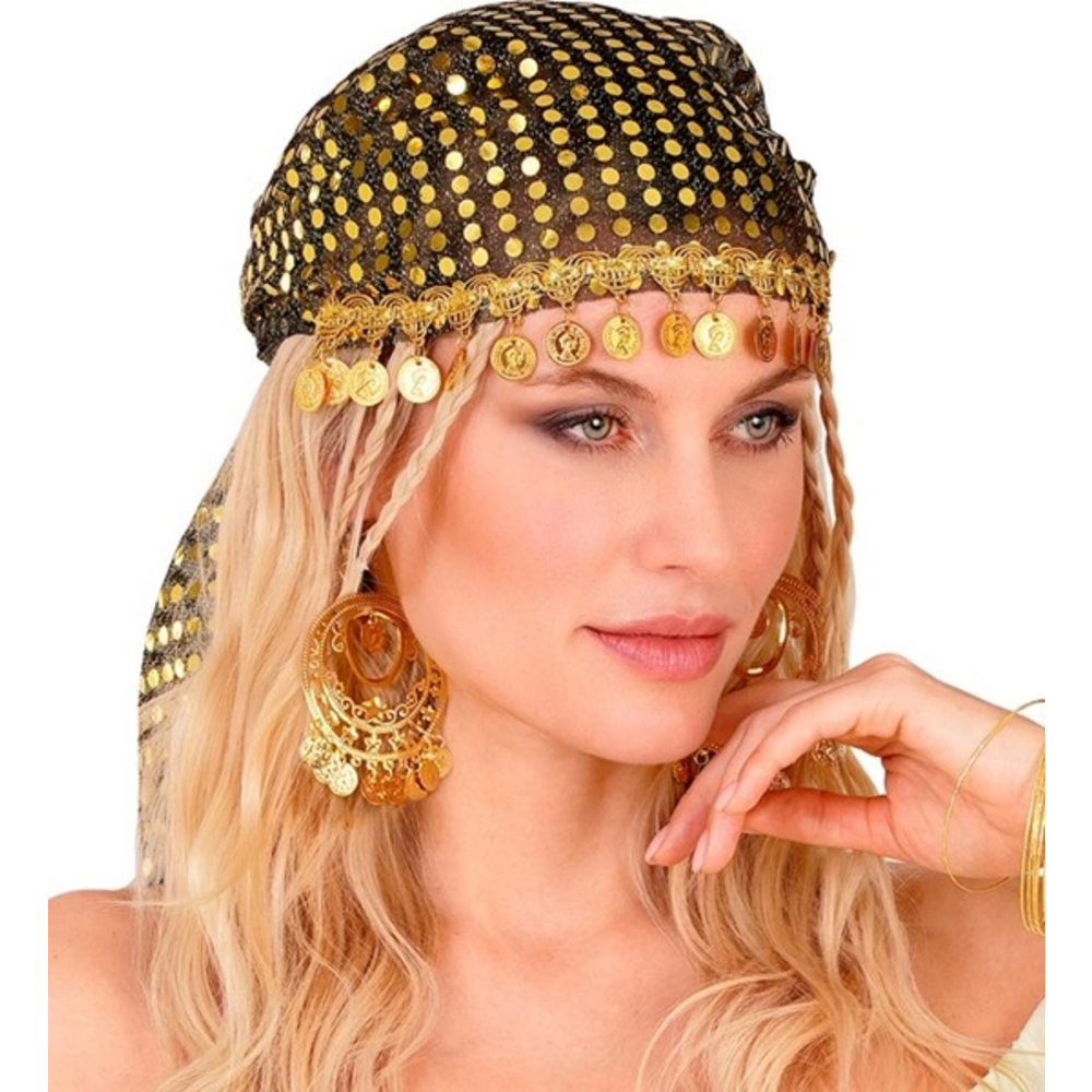 pair of  GOLDEN EARRINGS WITH COINS